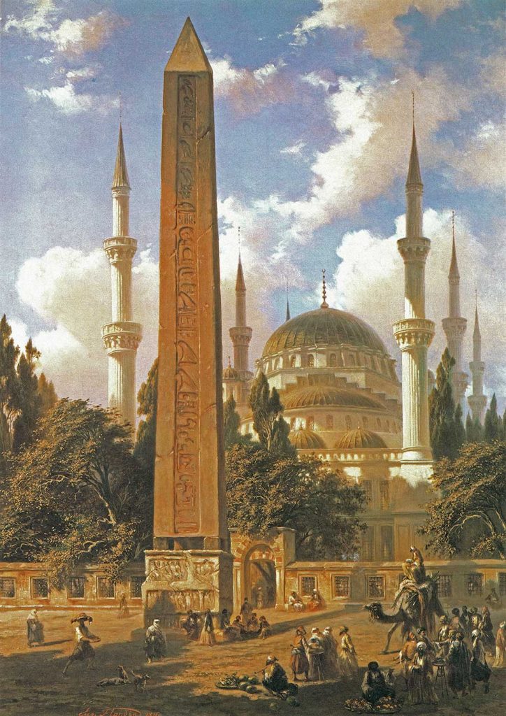 Eugene Flandin Dikilitaş ve Sultan Ahmet Camii