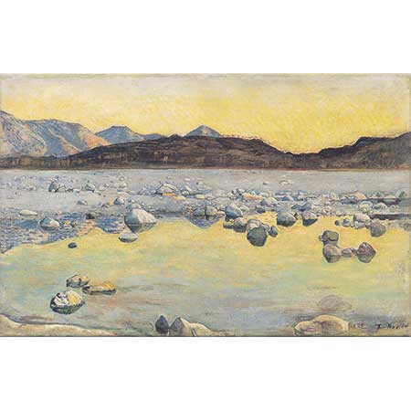 Ferdinand Hodler Gündoğumu öncesi Maggia Deltası