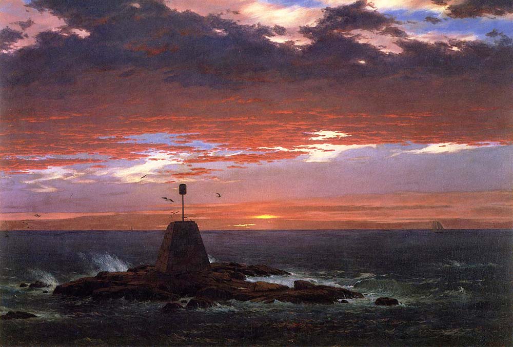 Frederic Edwin Church Izlanda Dağı Yakınında Deniz Feneri