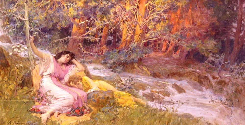 Frederick Arthur Bridgman Kıyıda Uzananlar