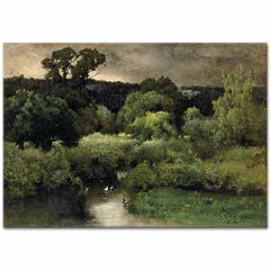 George Inness Gri Kapalı bir Gün
