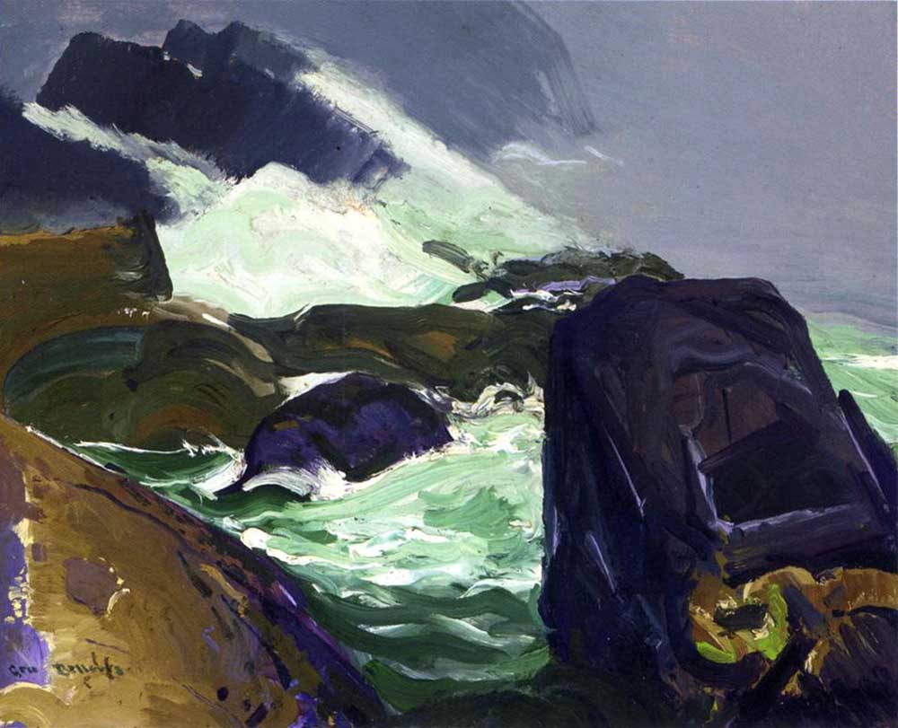 George Wesley Bellows Kayalara Çarpış