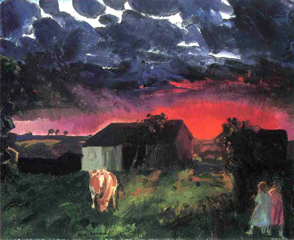 George Wesley Bellows Kırmızı Güneş