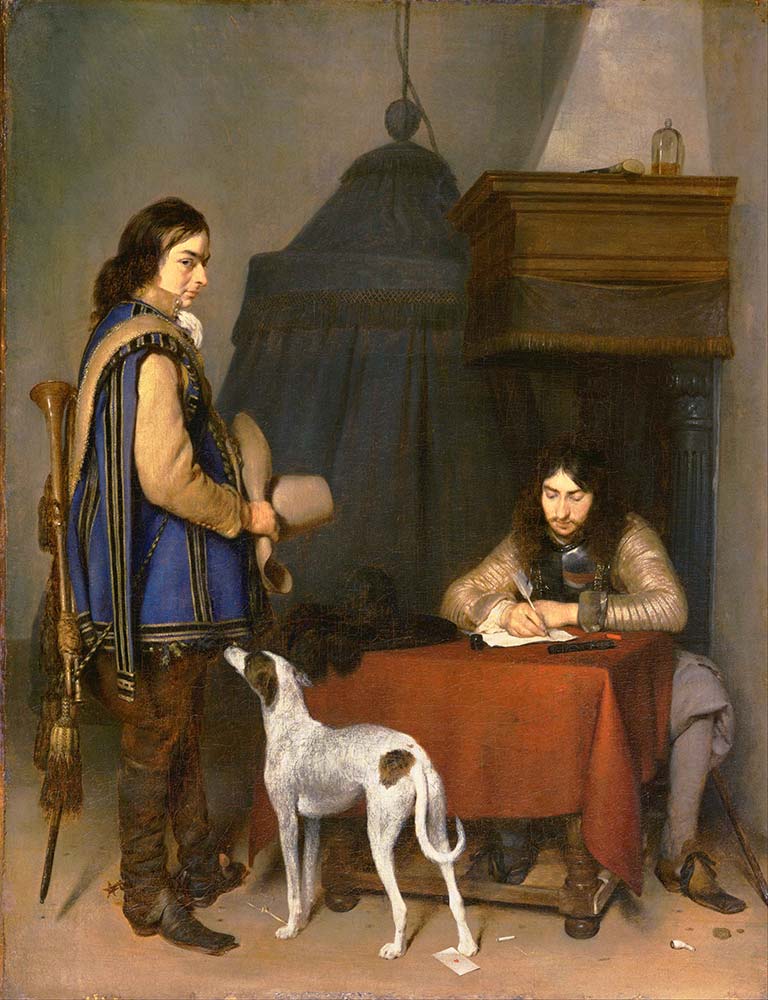 Gerard ter Borch Mektup Yazan Memur ve Trompetçi