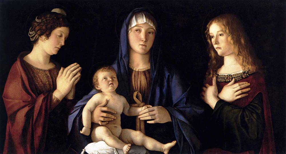 Giovanni Bellini Madonna ve iki Azize