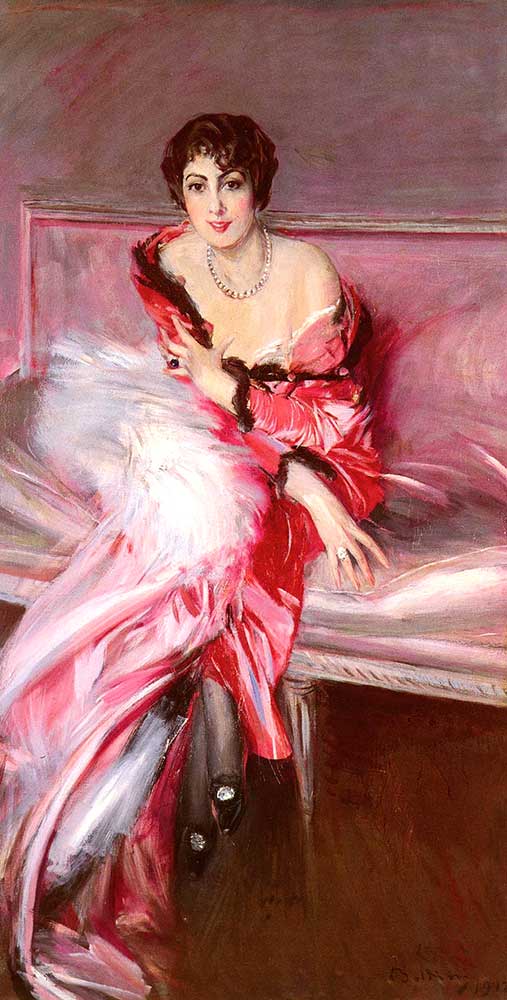 Giovanni Boldini Kırmızılar içinde Madam Juillard'ın Portresi
