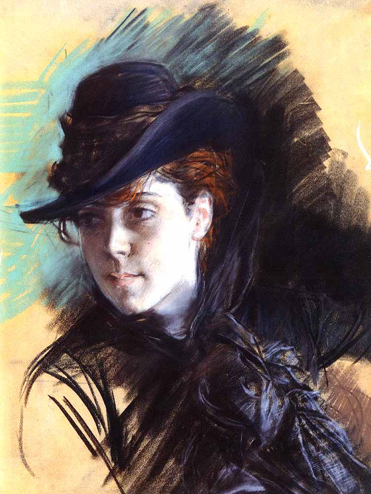 Giovanni Boldini Siyah Şapkalı Kız