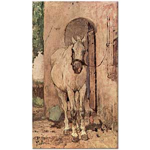 Giovanni Fattori Kapı Önünde Beyaz At