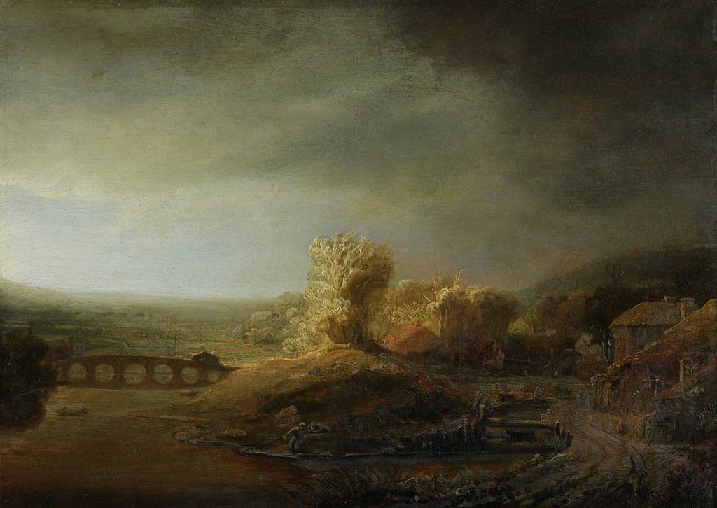Govert Flinck Manzara Kemerli Köprü