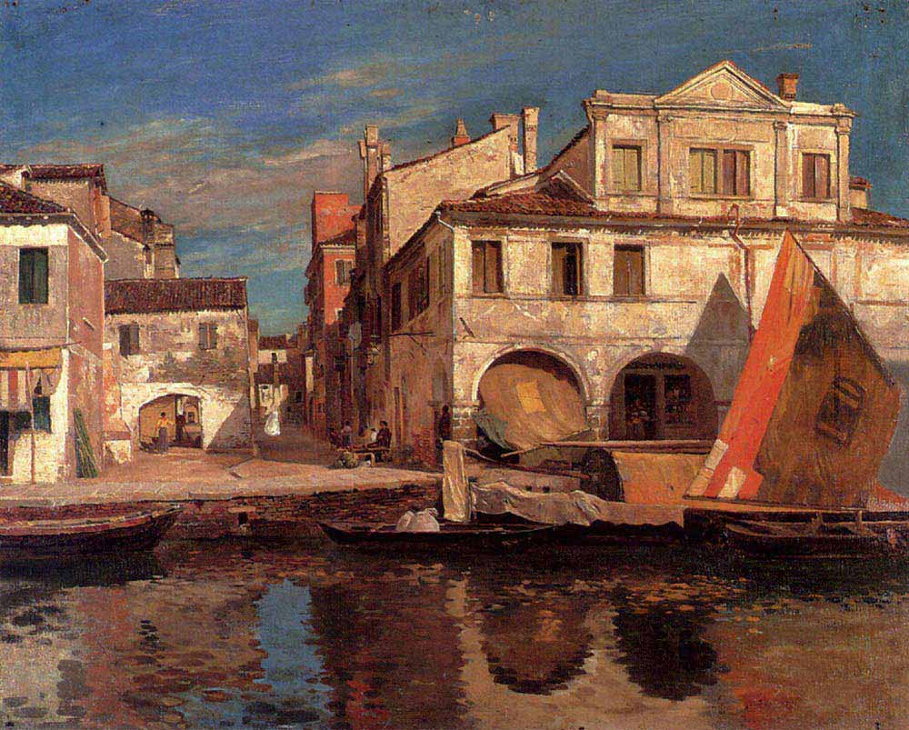 Gustav Bauernfeind Chioggia'da Kanal