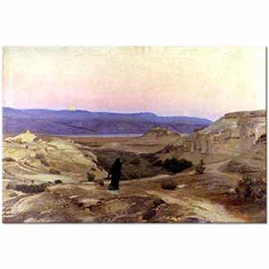 Gustav Bauernfeind Ölü Deniz ve Moabiter Dağları