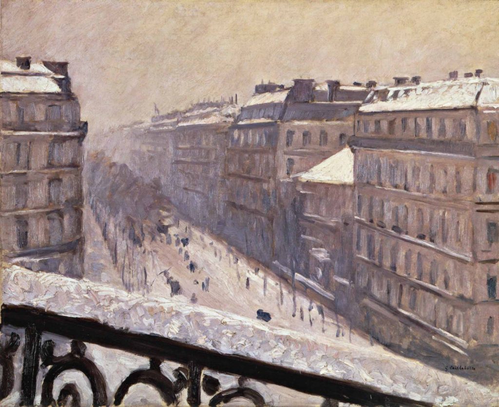 Gustave Caillebotte Haussmann Bulvarı, Kar Altında