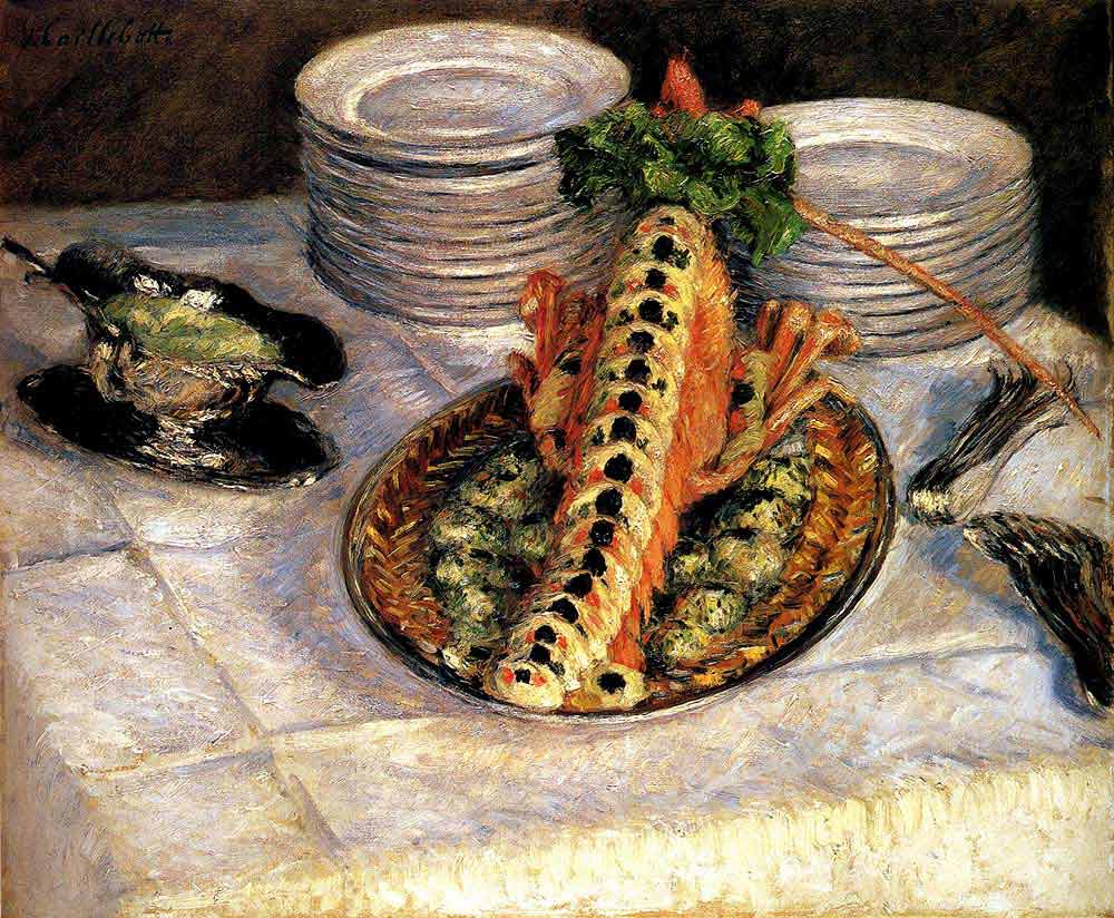 Gustave Caillebotte Istakozlu Natürmort