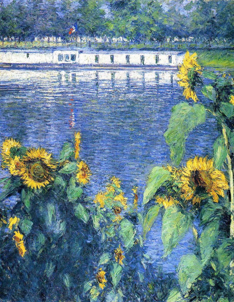 Gustave Caillebotte Sen Kıyısında Ayçiçekleri