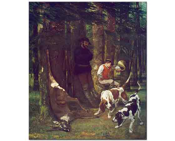 Gustave Courbet Avda Köpeklerle