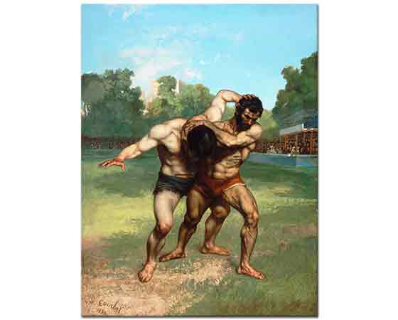 Gustave Courbet Güreşçiler