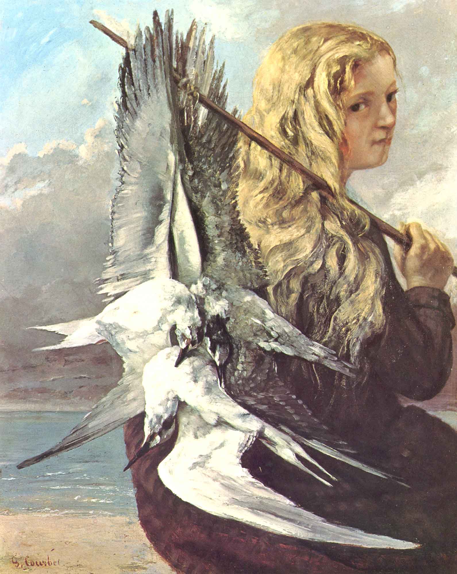 Gustave Courbet Martılarla Kız