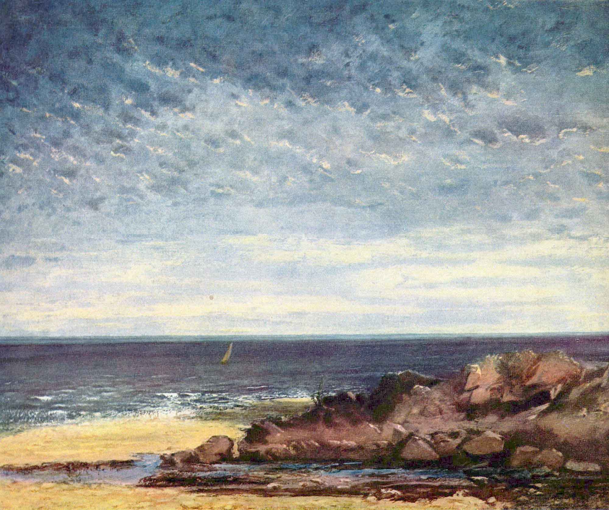 Gustave Courbet Normandiya Sahili Manzarası
