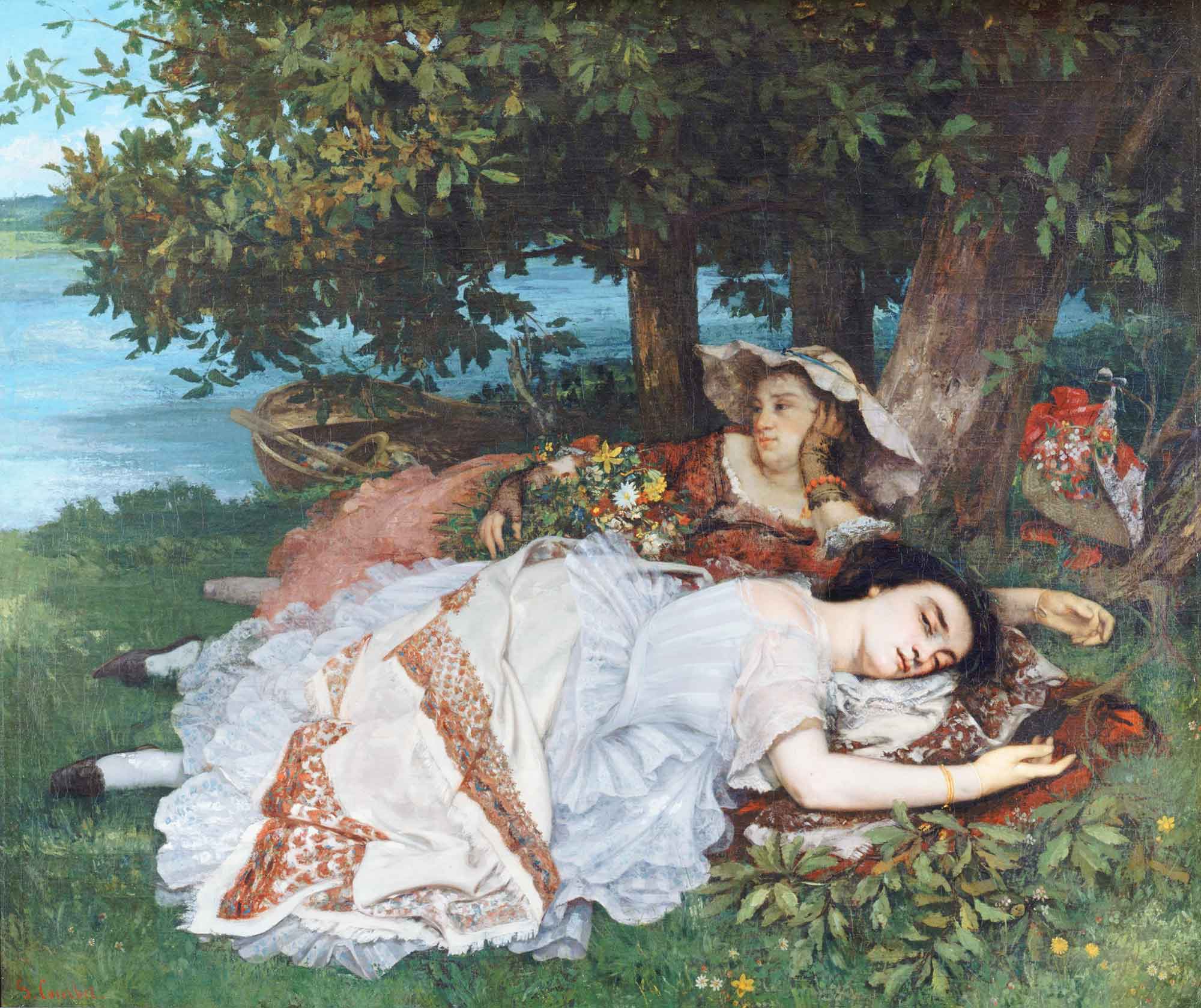 Gustave Courbet Sen Kıyısında Kızlar