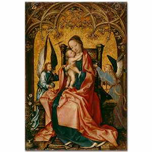 Hans Holbein the Elder Meryem'e Taç Giydirilirken