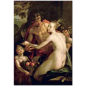 Hans von Aachen Bacchus Ceres Cupid