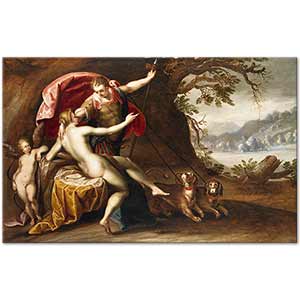 Hans von Aachen Venüs ve Adonis Av Köpekleriyle