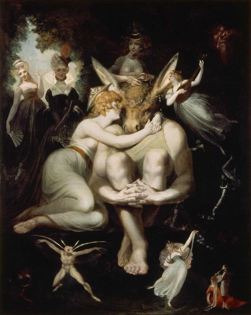 Heinrich Füssli Titania ve Bottom ve Periler