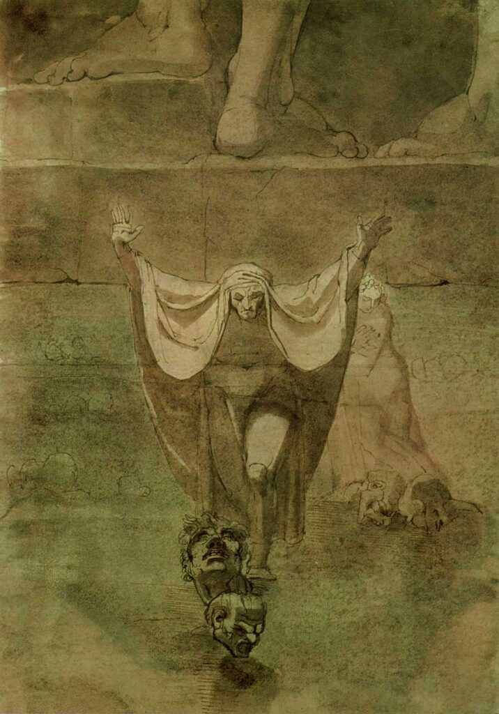 Heinrich Füssli Dante ve Virgil Kositos'un Sonu