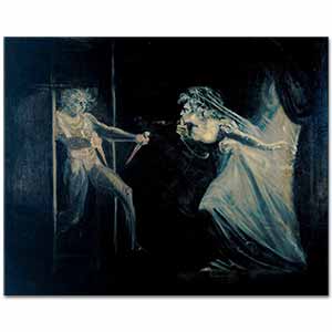 Heinrich Füssli Leydi Macbeth Dolçe'yi İçeri Alırken