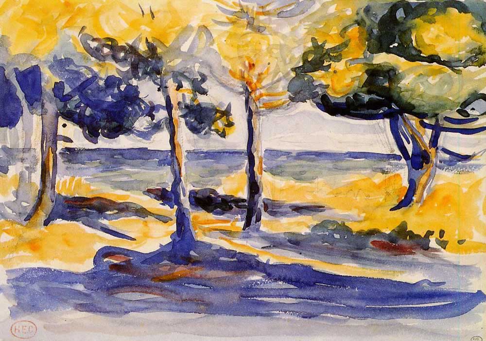 Henri Edmond Cross Deniz Kenarında Ağaçlar
