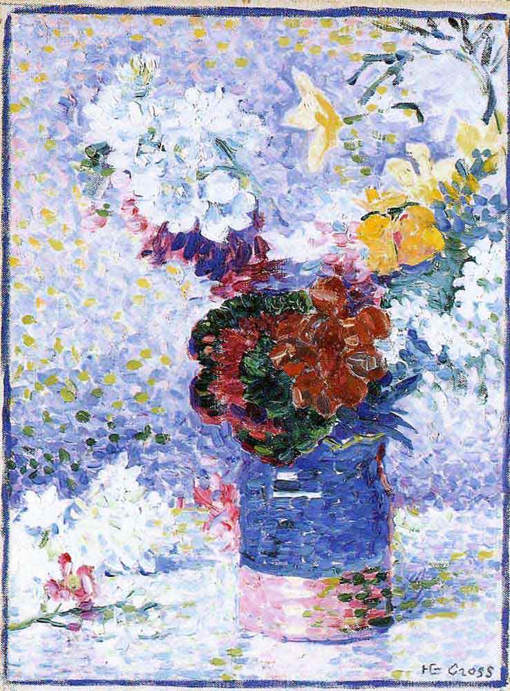 Henri Edmond Cross Vazoda Çiçekler