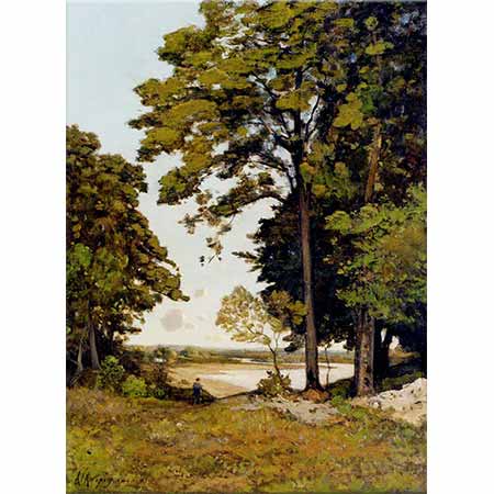 Henri Joseph Harpignies Allier Kıyısında Yaz Günü