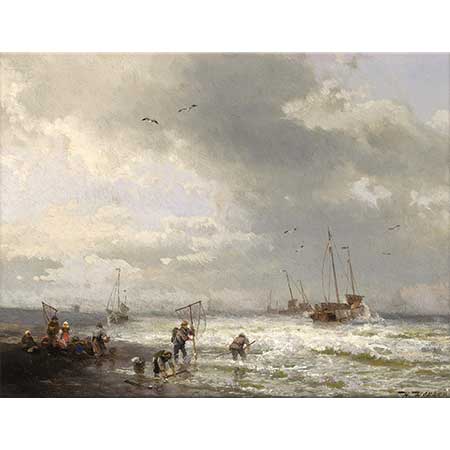 Herman Herzog Sahilde Balıkçılar