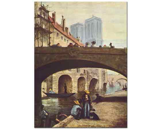 Honore Daumier Notre Dame önünde Sanatçılar