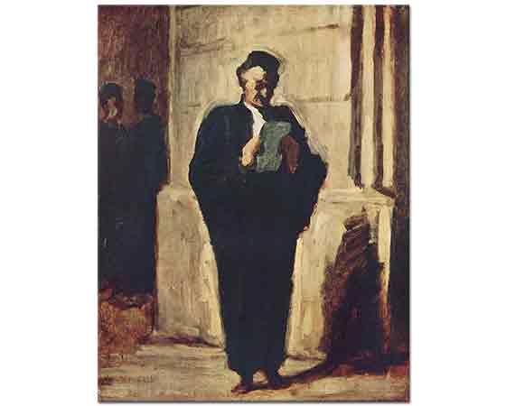 Honore Daumier Okuyan Avukat