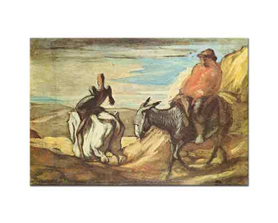 Honore Daumier Sanço Panço ve Don Kişot Dağlarda