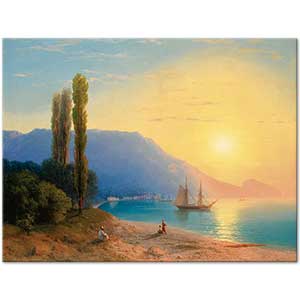 Ayvazovski Yalta'da Gün Batımı