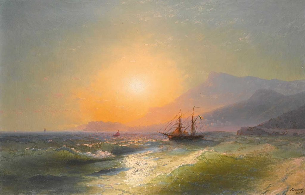 Ayvazovski Gün Batımında Sahil