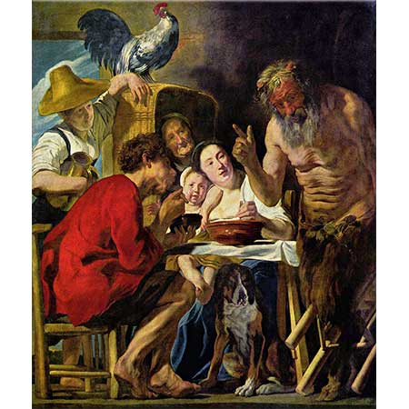 Jacob Jordaens Satyr ve Köylü