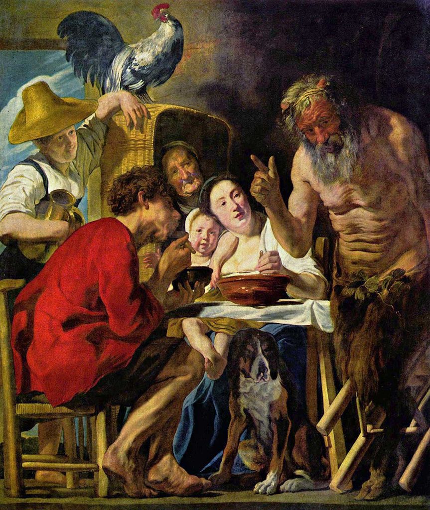 Jacob Jordaens Satyr ve Köylü