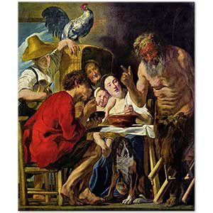 Jacob Jordaens Satyr ve Köylü