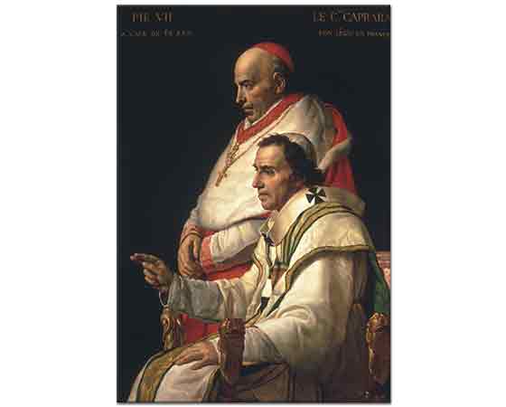 Jacque Louis David Papa VII Pius ve Cardinal Capara