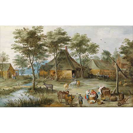 Jan Brueghel the Elder Köy Manzarası