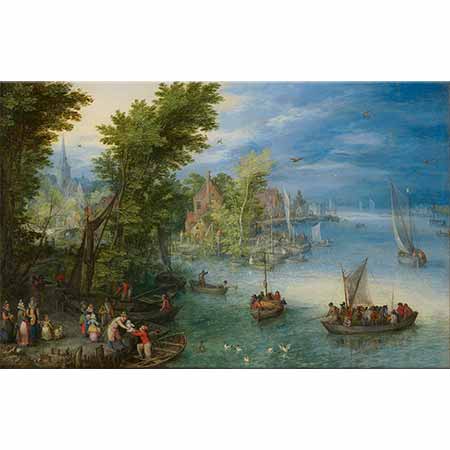 Jan Brueghel the Elder Nehir Manzarası