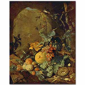 Jan Davidsz de Heem Kuş Yuvalı Natürmort