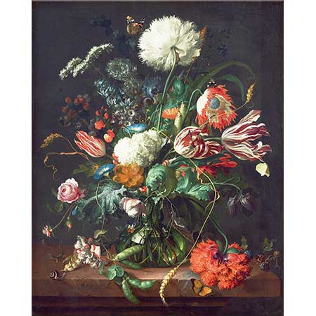 Jan Davidsz de Heem Vazoda Çiçek Demeti