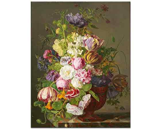 Jan Frans van Dael Vazoda Laleler ile Çiçekler