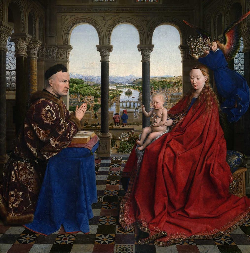 Jan van Eyck Madonna ve Şansölye Rolin