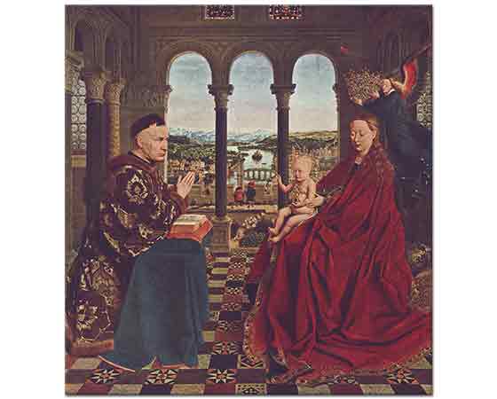 Jan van Eyck Madonna ve Şansölye Rolin