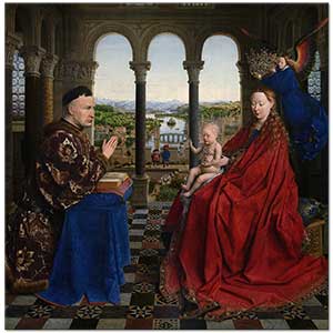 Jan van Eyck Madonna ve Şansölye Rolin